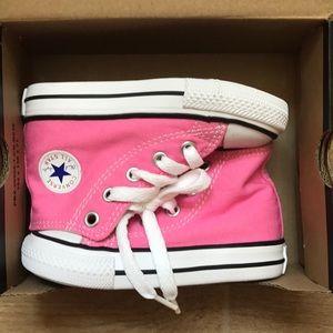 Brand new baby pink converse